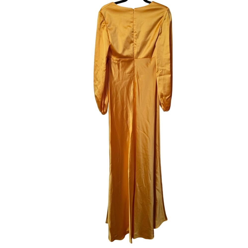Mac‎ Duggal Charmeuse Empire Waist Blouson Sleeve Gown Beauty and Beast Belle 4 - Picture 5 of 8